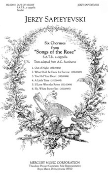 Out Of Night S.A.T.B. A Cappella by Sapieyevski Jerzy Swinburne Algernon for