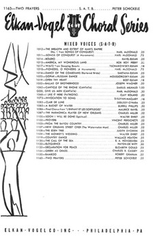Two Prayers (S.A.T.B.) by Schickele Peter Becker William for