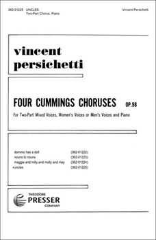 Uncles Two Part Chorus and Piano - SA TB SB or SATB by Persichetti Vincent cummings e e for