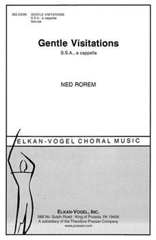Gentle Visitations S.S.A. a cappella by Rorem Ned P.b. Shelly for