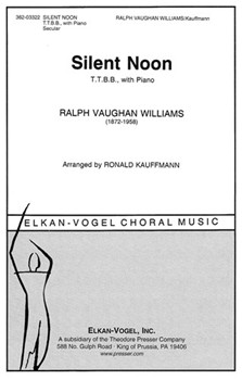 Silent Noon by Vaughan Williams Ralph - Kauffmann Ronald E - Dante Gabriel Rosset for TTBB