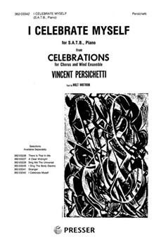 I Celebrate Myself by Persichetti Vincent Whitman Walt for SATB