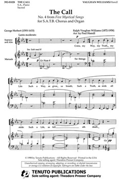 THE CALL by Vaughan Williams Ralph - Hamill Paul - for