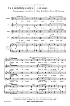 4 e e cummings Songs - 1. In Just by Holmes Brian cummings e e for