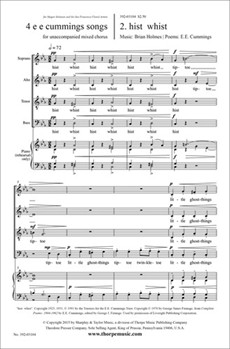 4 e e cummings Songs - 2. hist whist by Holmes Brian cummings e e for