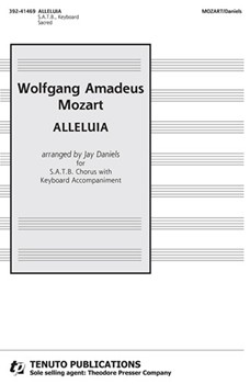 Alleluia by Mozart Wolfgang Amadeus - Daniels Jay - for SATB and Piano