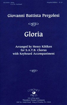 Gloria by Pergolesi Giovanni Battista - Kihlken Henry - for SATB
