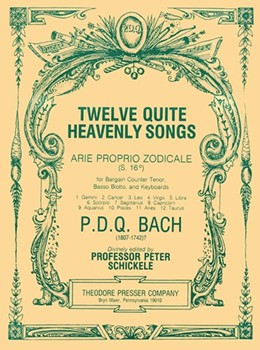 12 Quite Heavenly Songs by Bach P.D.Q. - Schickele Peter - Bach P. D. Q. for Vocal Collection
