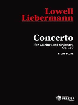 Concerto For Clarinet Opus 110 by Liebermann Lowell for Full Score