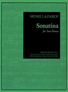 Merion Lazarof   Sonatina for Two Pianos - 2 Piano  / 4 Hands