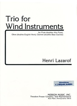 Trio for Wind Instruments by Lazarof Henri for