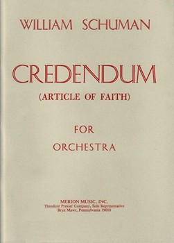 Credendum Article Of Faith for Orchestra - Full Score by Schuman William for