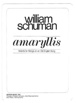 Amaryllis by Schumann William for Full Score