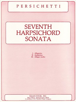 Seventh Harpsichord Sonata by Persichetti Vincent for