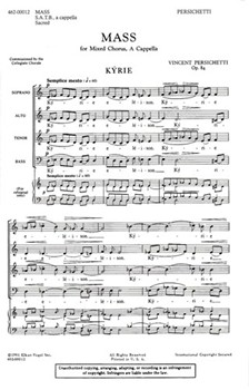 Mass by Persichetti Vincent for SATB a cappella