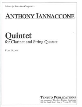 Quintet for Clarinet and String Quintet by Iannaccone Anthony for