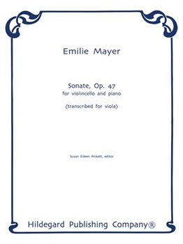 Sonata Op. 47 by Mayer Emilie - Pickett Susan - for