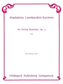 6 String Quartets Op. 3 Vol. I (1-3) by Lombardini Sirmen Maddalena for