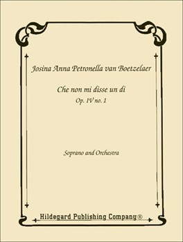 Che Non Mi Disse Un Di by Boetzelaer Josina for