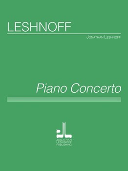 Piano Concerto study score by Leshnoff Jonathan for