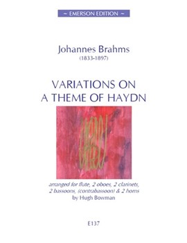 Variations On A Theme Of Haydn Arranged for Wind Nonet by Brahms Johannes - Bowman Hugh - for