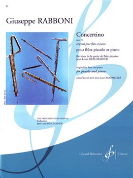Concertino Op.50 pour flute piccolo et piano by Giuseppe Rabboni for