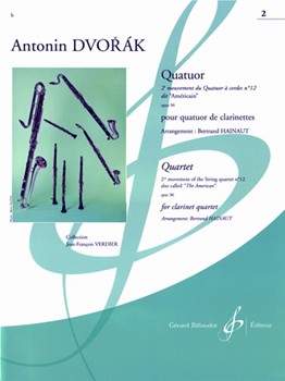 Quartet Opus 96 Mvt 2 (american) by Dvorak Antonin - Hainaut Bertrand - for Clarinet Quartet