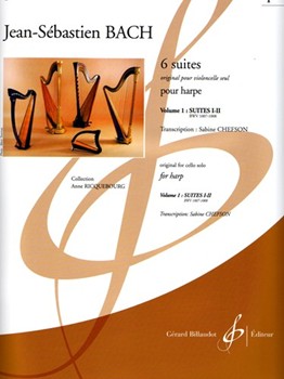 6 Suites Volume 1 - suites 12 Bwv10071008 by Bach Johann Sebastian - Chefson Sabine - for Harp Solo
