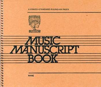 Music Manuscript Book by for
