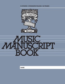 12 Stave Music Manuscript Book by for