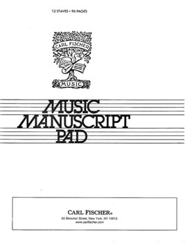 Music Manuscript Pad 12 Stave by for Manu Paper (12 Stave - 8.5" X 11")