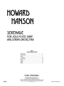 Serendae for Flute Harp and Strings by Hanson Howard for