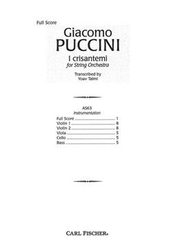 I Crisantemi by Puccini Giacomo - Talmi - for Full Score
