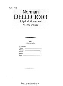 A Lyrical Movement by Dello Joio Norman for