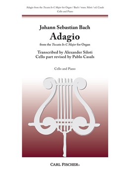 Adagio From Toccata In C Major For Org by Bach Johann Sebastian - Siloti Alexander - for Cello and Piano