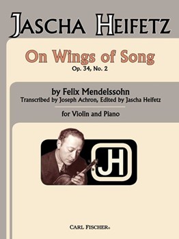 On Wings Of Song Op. 34 No. 2 by Mendelssohn Felix - Achron Joseph - for