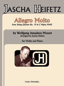 Allegro Molto From String Quartet No. 19 In C Major K465 by Mozart Wolfgang Amadeus - Heifetz Jascha - for