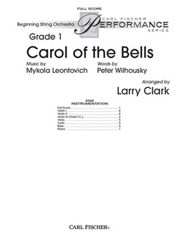 Carol of the Bells by Leontovich and Wilhousky - Clark Larry - for Full Score