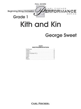 Kith and Kin by Sweet for Full Score