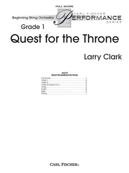 Quest for the Throne by Clark Larry for Full Score