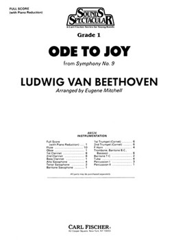Ode To Joy by Beethoven Ludwig van - Mitchell E - for Full Score
