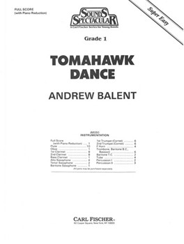 Tomahawk Dance by Balent Andrew for Full Score