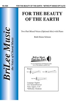 For The Beauty Of The Earth by Schram Ruth Elaine Folliott S Pierpoint for 2-Part Mixed