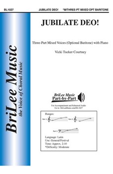 Jubilate Deo by Courtney Vicki Tucker John Parker for 3-Part Mixed and Piano