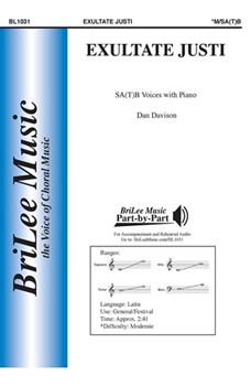 Exultate Justi by Davison Dan for SA(T)B and Piano (Psalm 33:1-3)