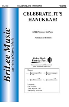 Celebrate It's Hanukkah by Schram Ruth Elaine for SATB and Piano