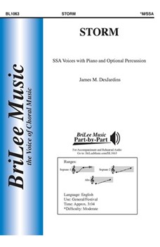 Storm by DesJardins James M for SSA and Piano