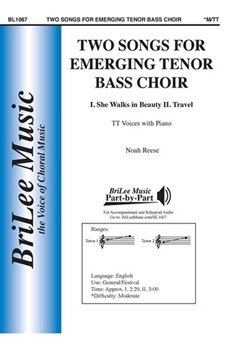 Two Songs for Emerging Tenor Bass Choir by Reese Noah Byron and Millay for TT and Piano