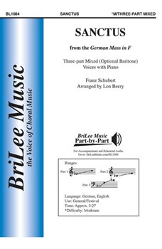 Sanctus - from the German Mass in F by Schubert Franz - Beery Lon - for 3-Part Mixed and Piano