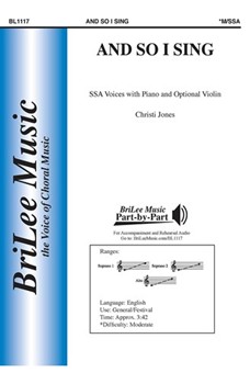 And So I Sing by Jones Christi James Weldon Johnson for SSA and Piano